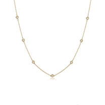 Diana M 14 Kt Yellow Gold Diamonds-by-The-Yard Necklace Featuring 0.70 Ct Diamonds