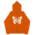 thumbnail image 1 of Sudaderas informales con mariposas Y2k oscuras europeas y americanas para hombres y mujeres, sudaderas con capucha góticas para parejas, sudadera con cremallera de gran tamaño Harajuku, 1 of 5