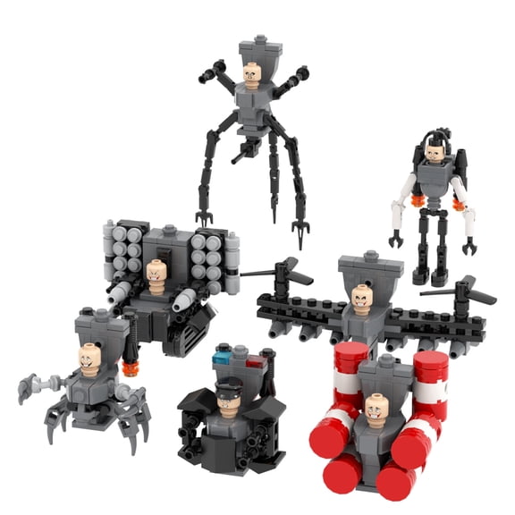 MOOXI Toilet Mini Toilet Man Set Action Figure Building Set,Classic Creative Building Blocks Children Kit,Gifts for Kids(572pcs)