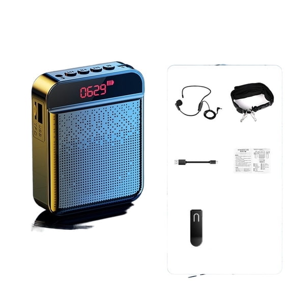 Megaphone Speaker Wireless Voice Amplifier Portable Mini Audio Teacher Microphone Speaker With Mp3 Player FM Radio Recorder ,Easy to Operate