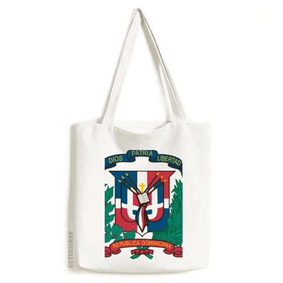 Donican Republic National Emblem Country Tote Canvas Bag Shopping Satchel Casual Handbag