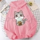 thumbnail image 4 of Suéteres con dibujos de gatos bonitos, sudaderas con capucha de té Boba para niñas, sudaderas con capucha de manga larga a la moda para mujer, ropa de calle femenina, 4 of 4