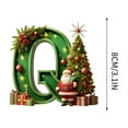thumbnail image 2 of Oalirro Christmas Letter Ornaments - 3in Xmas Tree Hanging Decor with Holiday Symbols (1PC) - Durable, Lightweight Alphabet Pendant for Home, Office, 2 of 5