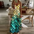 thumbnail image 3 of Mermaid Fish Scales Design Sleeveless Dress Woman Fashion Long Dresses Women's Summer Suit Dress 2025, 3 of 7