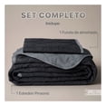 thumbnail image 3 of Edredón Ligero Real Textil + 1 Funda de Almohada, Juego de Colcha Individual, Color Negro/Gris, 3 of 9