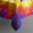 thumbnail image 5 of Colorful Rainbow Tie Dye Spiral Pattern Square Tablecloth,Waterproof Square Table Cover,Wipeable Spillproof Washable Table Cover for Home Kitchen Party Decor 52"x52"(132x132cm), 5 of 6