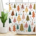 thumbnail image 2 of 72"x72" Chic Boho Christmas Tree Bohemian Fancy Modern Fashion Winter Xmas New Year Holiday Home Shower Curtain for Bathroom Decor Machine Washable (Hooks Not Included), 2 of 5