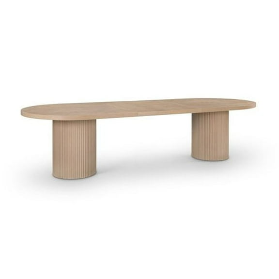 Meridian Furniture Belinda Natural White Oak Wood Dining Table