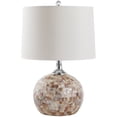 thumbnail image 4 of SAFAVIEH Nikki 22 in. Chrome Shell Table Lamp with White Polyester Shade, Set of 2, 4 of 7