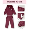 thumbnail image 2 of ZOEREA Toddler Baby Boy Clothes Sweatsuit Long Sleeve Hoodie Sweatshirt Top & Bottom Outfit Set Solid Color 1-5T, 2 of 5