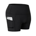 thumbnail image 1 of Femmes Taille Haute Running Short de Contrôle du Ventre Court Polyester Noir XL, 1 of 2
