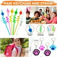 thumbnail image 5 of 48 Pc Dog Paw Theme Party Supply Puppy Theme Paper Bags Wristband Straws Keychain Paw Favors For Kid Birthday, 5 of 6