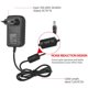 thumbnail image 2 of Caline CP-07A Guitar Effects Power Supply Adapter DC 9V 1A with 5-Way Daisy Chain Cable Reversed Polarity Cables Battery Clip Cables, 2 of 5