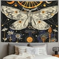 thumbnail image 2 of Orinice  Mushroom Moth Tapestry Orange Sun and Moon Tapestries Bohemian Boho Floral Tapestry Wall Hanging Flower Nature Plant Aesthetic Wall Tapestry for Bedroom Dorm Living Room  50x40inch, 2 of 6