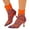 Orange, variant on Women's Kitten Heel Ankle Boots Stretchy Knit Open Toe High Sexy 2.87 Inches Stiletto for Dressy and Everyday