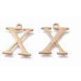 thumbnail image 2 of 2 Pcs 304 Stainless Steel Alabet Charms Greek Alabet Pendant Golden Jewelry Making Charms for Women Birthday Festival Elegant Gifts DIY Personalized Jewelry Letter.C 14x12x1mm Hole: 1.2mm, 2 of 2