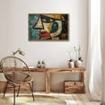 thumbnail image 2 of Abstract Face Artwork Decor Horizontal Canvas Wall Art with Lightweight Foam Frame - Durable and Ready to Hang, Modern Decorative Print for Living Room, Bedroom, Or Office, 2 of 7