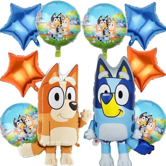 10 Pack Bluey Balloons Happy Birthday Party Decoration