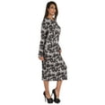 thumbnail image 2 of Bimba Printed Long Bodycon Dress With Pockets For Women Full Sleeves Dress Midi Dress, 2 of 7