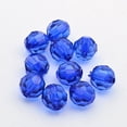 thumbnail image 2 of Transparent Acrylic Beads Faceted Round Royal Blue 12mm in diameter hole: 2mm 568pcs/500g, 2 of 2