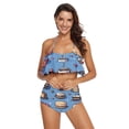 thumbnail image 2 of Ckdifva Pixel Cakes Coffee Womens High Waisted Bikini Set Two Piece Swimsuit Bathing Suits, 2 of 5