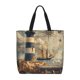 thumbnail image 1 of Disketp Vintage Nautical Lighthouse Bolsa Tote de Lona para Mujer, Bolso de Hombro y Cruzado con Cierre de Cremallera, 1 of 7