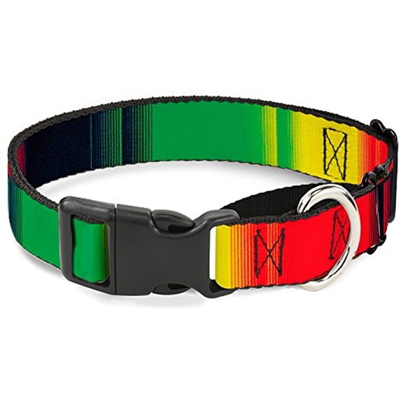 Buckle-Down Zarape4 Vertical Rasta Martingale Dog Collar