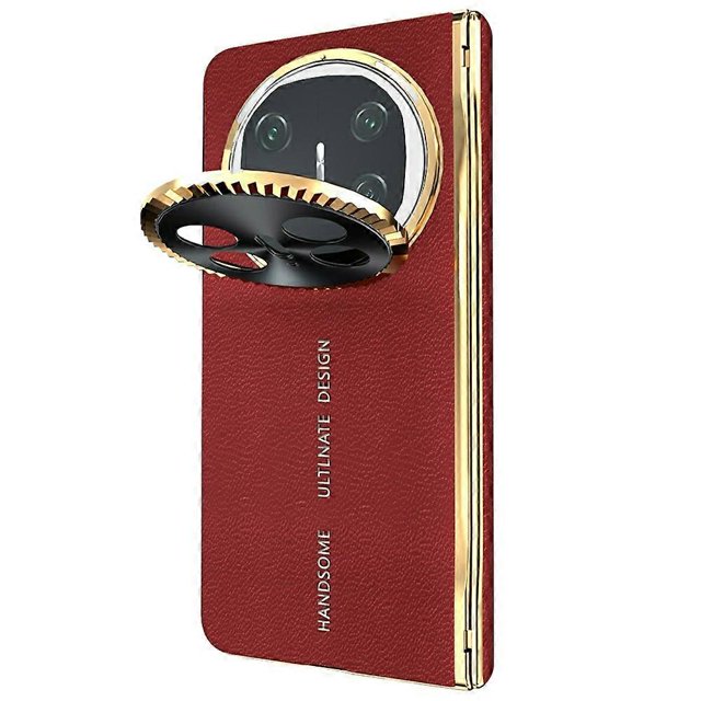 For Huawei Mate X5 Magnetic Case PU + PC Phone Cover Built In Screen Protector with Lens Kickstand -