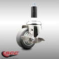 thumbnail image 2 of 3 Inch 316SS Thermoplastic Rubber Swivel 1-1/8 Inch Expanding Stem Caster Brake, 2 of 2