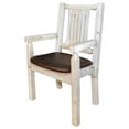 thumbnail image 4 of Homestead Collection Captain's Chair, Clear Lacquer Finish w/ Upholstered Seat, Saddle Pattern, 4 of 4