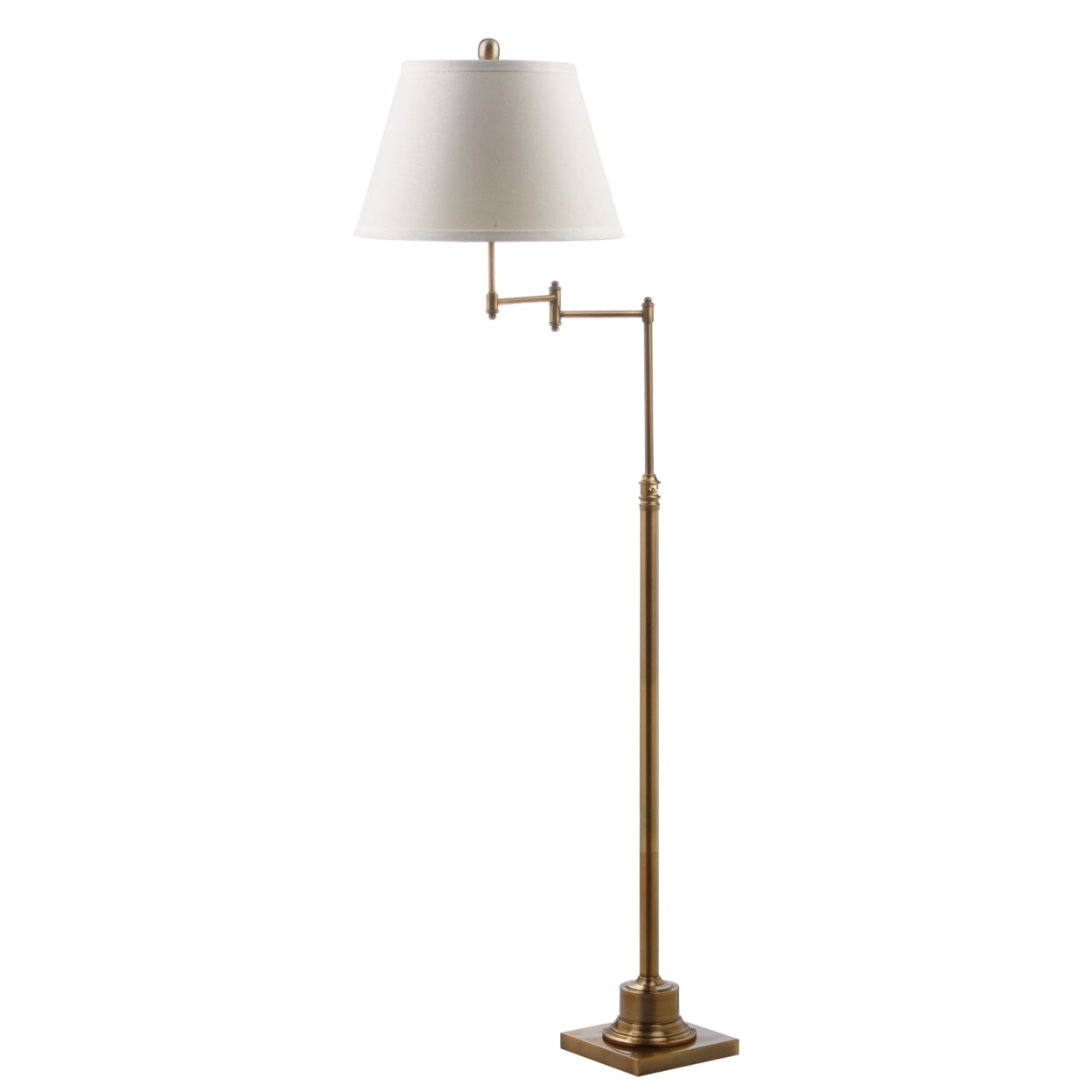 SAFAVIEH Ingram 68.5 in. H Solid Glam Swivel Floor Lamp, Gold
