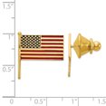 thumbnail image 2 of 14k Yellow Gold Flag Tie Tac Lapel Pin Bar, 2 of 6