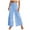 Light Blue, variant on Casual Pants for Women Women's Solid Color Loose High Waisted Ruffled Flower Wide Leg Fitness Yoga Casual Pants Ladies Warm up Women plus Size Summer Womens Drawstring High Waist Ruched Blue XL