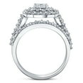 thumbnail image 4 of Pompeii 2 Ct TW Diamond Engagement Cushion Halo Engagement Ring Set White Gold Lab Grown, 4 of 5