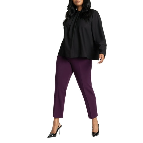 ELOQUII Women's Plus Size The 365 Semi Stretch Slim Leg Pant