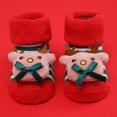 thumbnail image 2 of Calcetines navideños para bebés - Calcetines para niñas - Estilo E para niños de 0 a 12 meses - Zapatos para bebés - Calcetines cálidos antideslizantes para otoño e invierno para niños pequeños, 2 of 3