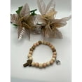 thumbnail image 2 of Wood Beaded Cross and Angel Stretch Bracelet, 2 of 2