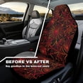 thumbnail image 4 of Yuyamidu Red Cobweb Car Front Seat Covers Waterproof Car Seat Cover for Front Seat Set of 2 Elastic Automotive Accessories Fit Most Cars, SUV, Trucks, 4 of 7