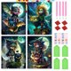 thumbnail image 1 of 4pcs 5D DIY Taladro Cuadrado Diamante Pintura Conjunto Animal Niña Del, 1 of 9