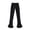 Black, variant on ZZwxWA Womens High Waisted Flare Jeans Frayed Raw Hem Bell Bottom Jeans Casual Split Denim Pants Y2K Trousers Horseshoe Pants