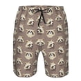 thumbnail image 4 of Yiaed Raccoon Print Men's Swim Trunks with Lining Quick Dry Sports Shorts Beach Shorts Boardshorts-XX-Large, 4 of 5