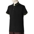 thumbnail image 2 of BLESSUME Chemise à Manches Courtes pour Hommes Col à Patte Chemise Clergé - 10 Couleurs, 2 of 6