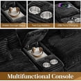 thumbnail image 4 of ShiKeyi Oversided 145" U Shaped Cloud Couch Sectional, DeepSeat Sofa Bed with USB Charging, Hidden Storage, Cup Holders & Chenille Double Chaise, Black, 4 of 6