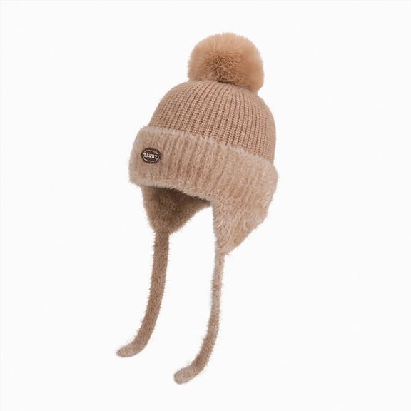 Beanie Knit Hats Childrens Hat Boys And Girls Thick Warm Windproof Knitted Winter Hat Boys Girls Ski Cap