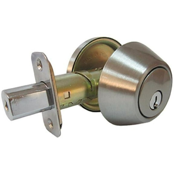 Tru-Guard Single Cylinder Deadbolt, Satin Nickel