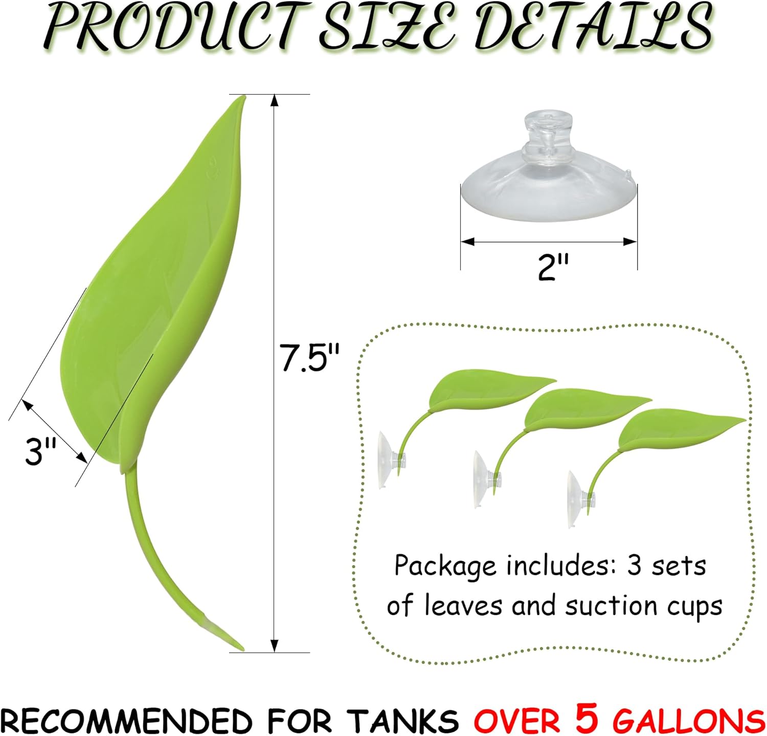 Turtle Basking Platform, Tree Frog Tank Accessories, Leaf Shape Bearded Dragon Basking Platform with Suction Cups, Leopard Gecko Tank Accessories, Turtle Tank Decor (Green)