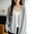 thumbnail image 2 of Long Sleeve Knit Cardigan Lightweight Loose Fit Outerwear For Versatile Style Cardigan Sweaters for Women, 2 of 2