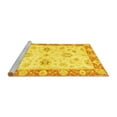 thumbnail image 2 of Ahgly Company Machine Washable Indoor Round Oriental Yellow Traditional Area Rugs, 5' Round, 2 of 4