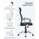 thumbnail image 4 of SONGMICS Silla de Oficina, Giratoria Ergonómica, Escritorio, Altura Ajustable e Inclinable, Asiento Tapizado, Carga de 120 kg, Negro Tinta, 4 of 5