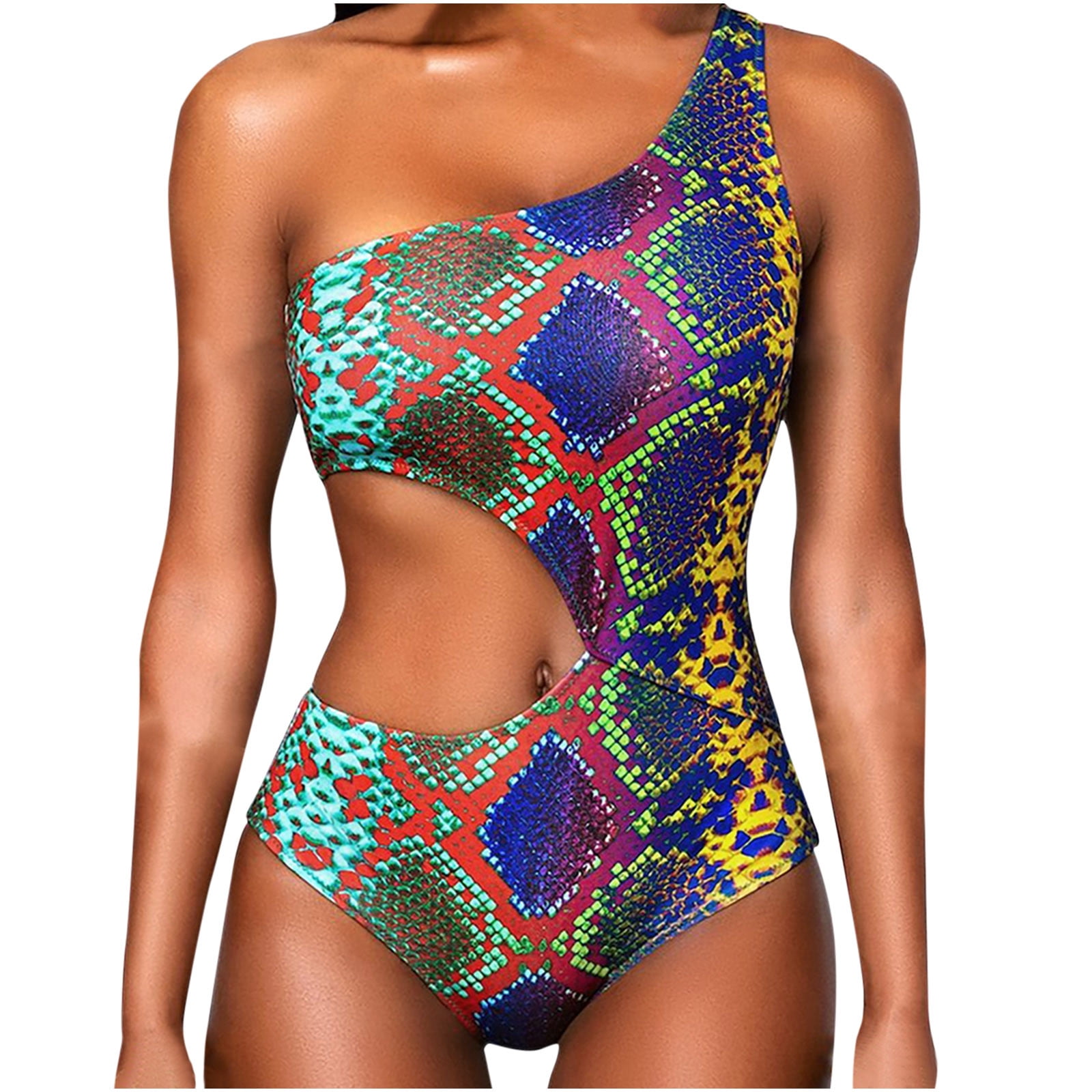 Women's One-Piece Swimsuit Show Print Wire Free With Pad Flowers Sexy  Bikini Set y2k Bikini Beach Bikini Floral Print Swimsuits High Waisted  Swimsuit